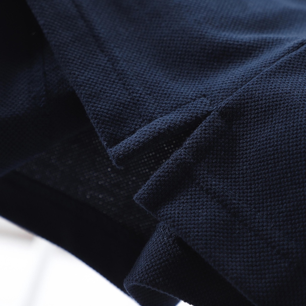 Áo Polo nam Satoshi Diamond Pique SAPL79 Navy Viền Cổ Trắng Chất Cotton