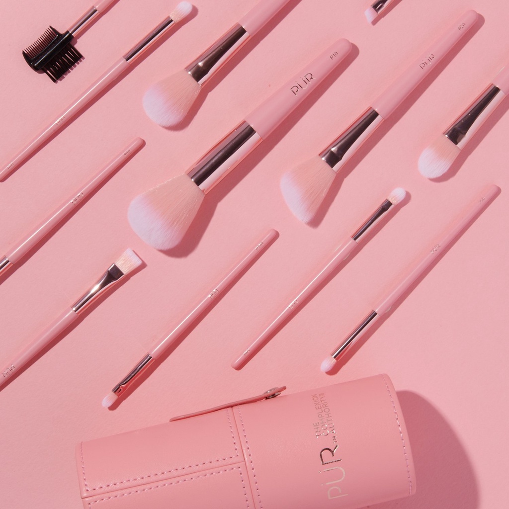 BỘ CỌ TRANG ĐIỂM 12 CÂY SIGNATURE TRAVEL ESSENTIALS 12 PIÊC CRUELTY FREE BRUSH SET WITH CUP CHÍNH HÃNG - 9403