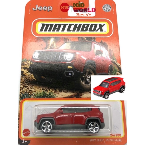 Xe mô hình Matchbox 2019 Jeep Renegade GVX36.