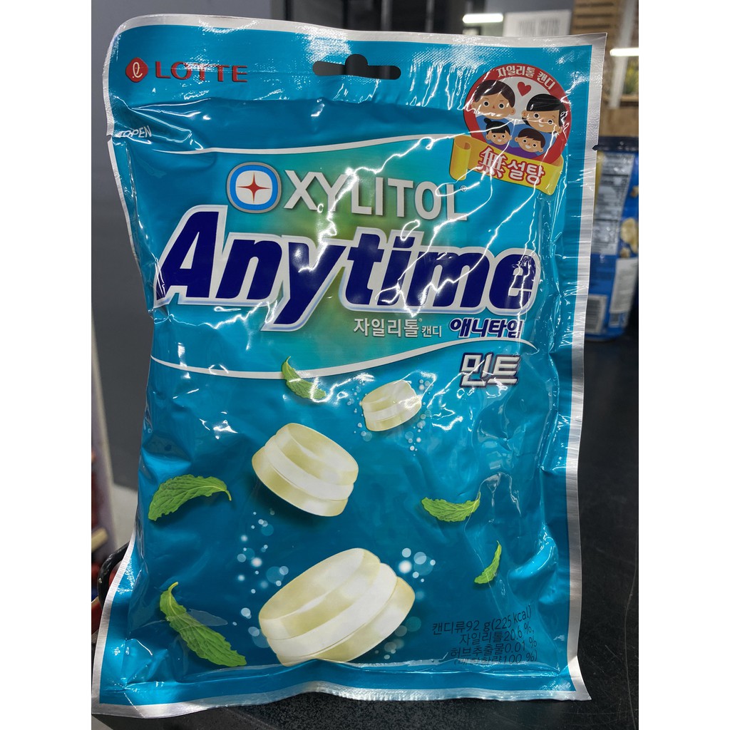 KẸO BẠC HÀ – KẸO LOTTE XYLITOL ANYTIME HÀN QUỐC GÓI 92G - 4003695