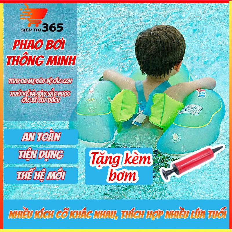 ❖۩ஐPhao Bơi, bơi trẻ em Bơm Hơi Dưới Nách Cho Sơ Sinh Có Tựa Lưng Và Dây Đeo Vòng Tròn Bé Hồ
