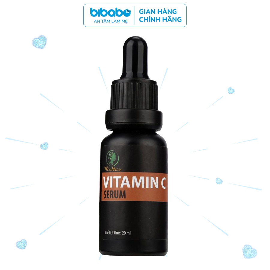 Serum Vitamin C Giúp Trắng Hồng, Tái Tạo Da Mặt Wonmom 20ml