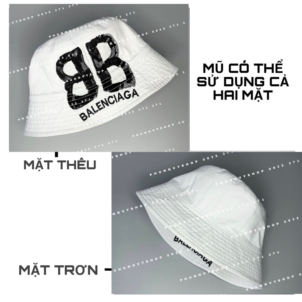 [Mã FAMARAL1 giảm 10K đơn 50K]Mũ CỤP cực hot unisex nam nữ- THÊU B ĐỐI XỨNG - nón sụp bucket tai bèo