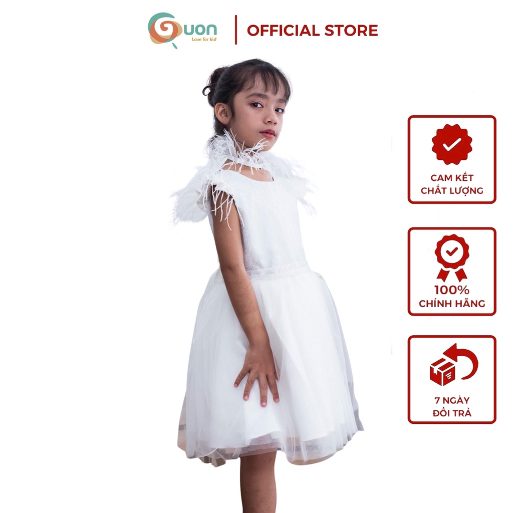 Đầm công chúa bé gái từ 8-32kg vải lụa cao cấp Song Vũ ngắn - GUON
