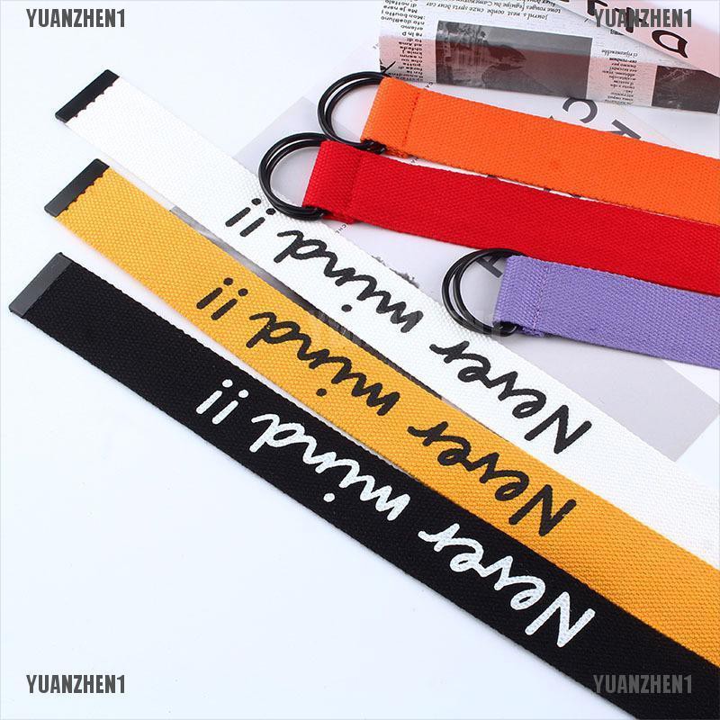 Thắt Lưng Vải Canvas Màu Trơn YUANZHEN1