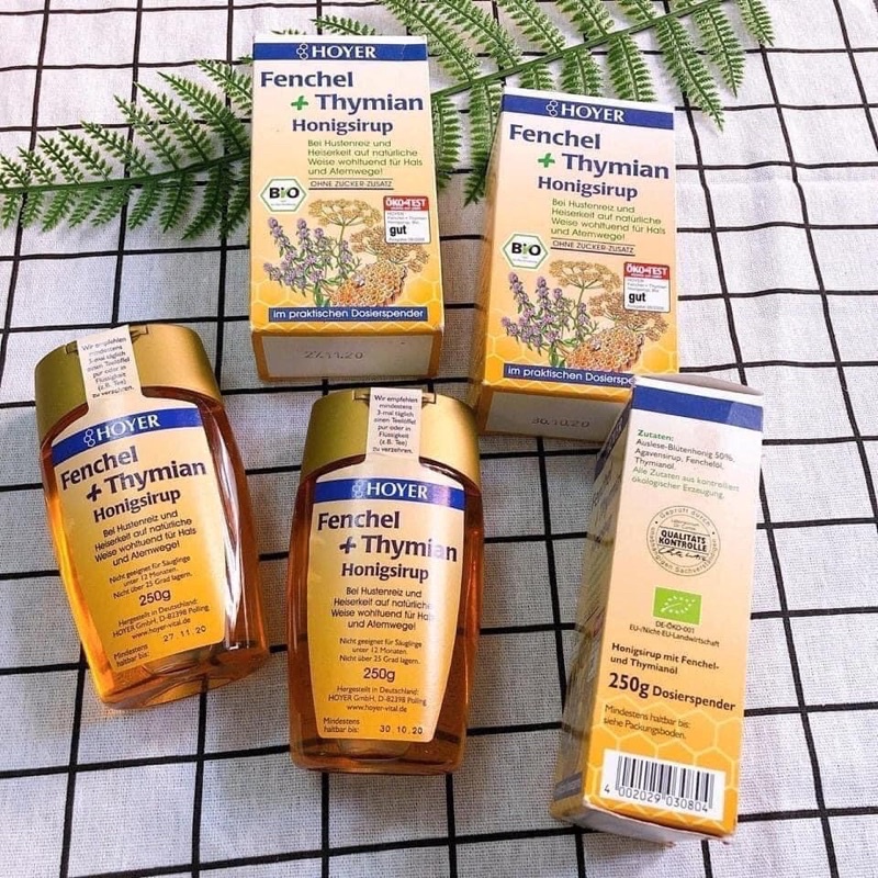 Siro mật ong hữu cơ Hoyer 250gr