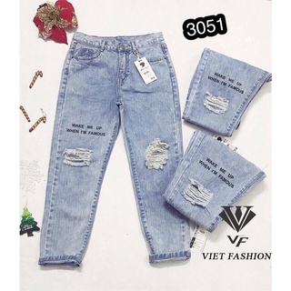Quần Jean Nữ Chất Liệu Đẹp BAGGY VIET FASHION 3080