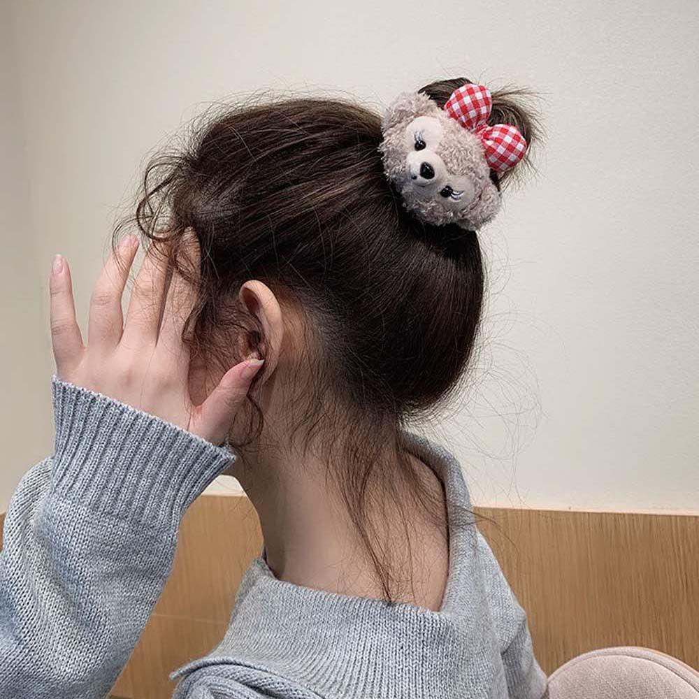 MOCHO Dây Cột Tóc Hình Gấu Bông Hoạt Hình Dễ Thương Cho Bé Gái