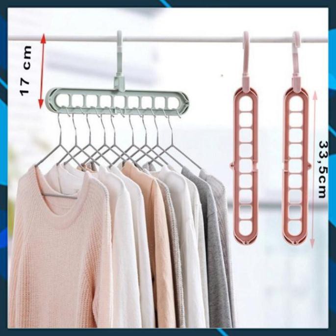 [kiotgiadung365] Móc treo 9 lỗ thông minh tiết kiệm không gian cho tủ quần áo của bạn (MT9L)