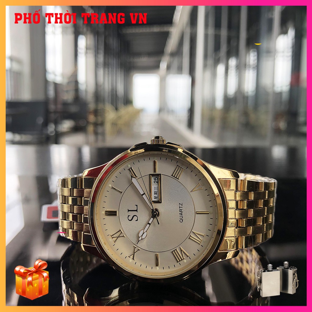 Đồng hồ nam SL 5272W , dây thép 316L, full box , thẻ bảo hành 3 năm, mặt Sapphire chống nước, chống xước