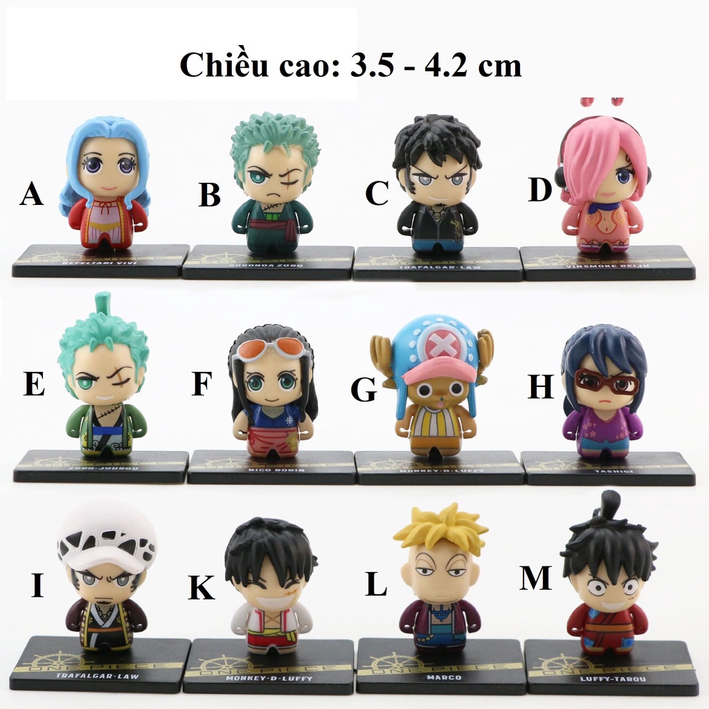 Mô hình chibi luffy zoro law One Piece - Luffy mũ rơm