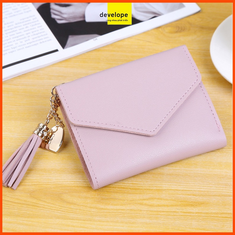 Ví Nữ Mini Ngắn Cầm Tay Dễ Thương Nữ Tính Phong Cách Hàn Quốc PTVI113-DEVELOPE
