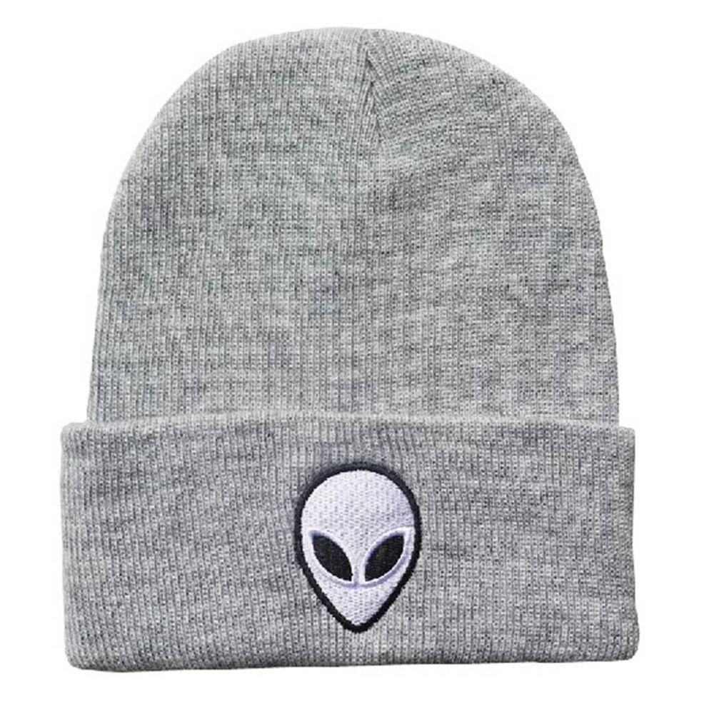 Mũ Beanie Họa Tiết Người Ngoài Hành Tinh Phong Cách Hip Hop