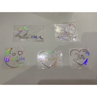 Sticker hologram BTS Jin - miếng dán phản quang