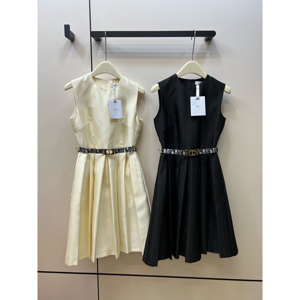 Đầm sát nách dáng xoè bồng sang trọng thương hiệu Dior CD cao cấp