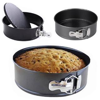 Khuôn kim loại thiếc tròn 8 inch kiểu lò xo chống dính cho làm bánh