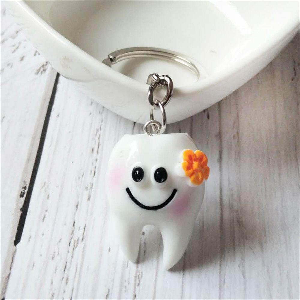 HARRIETT Móc Khóa Hình Chiếc Răng Hoạt Hình Dễ Thương