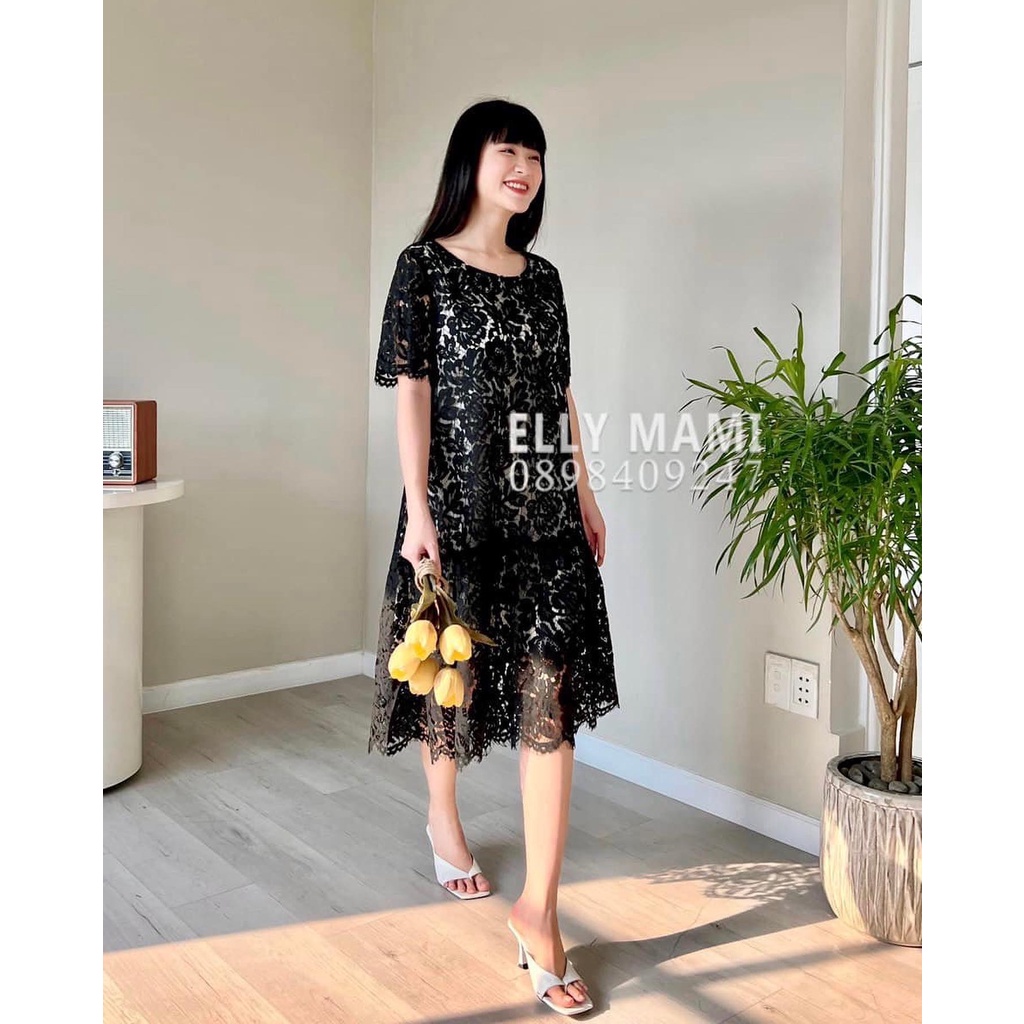 ( 40kg - 65kg ) Đầm Bầu , Suông Ren Đuôi Cá Form Dễ Mặc Thoải Mái Suốt Thai Kì &amp; Sau Sinh Thiết Kế Cao Cấp