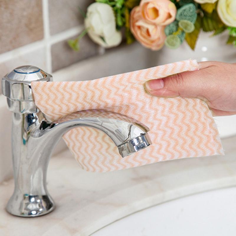 Cuộn 50 Miếng Vải Không Dệt Lau Chén Dĩa