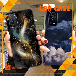 Ốp lưng kính cường lực oppo A55 4G / A55 5G in hình 6D  bầu trợi siêu đẹp . Vỏ lưng oppo nhã nhặn sang trọng