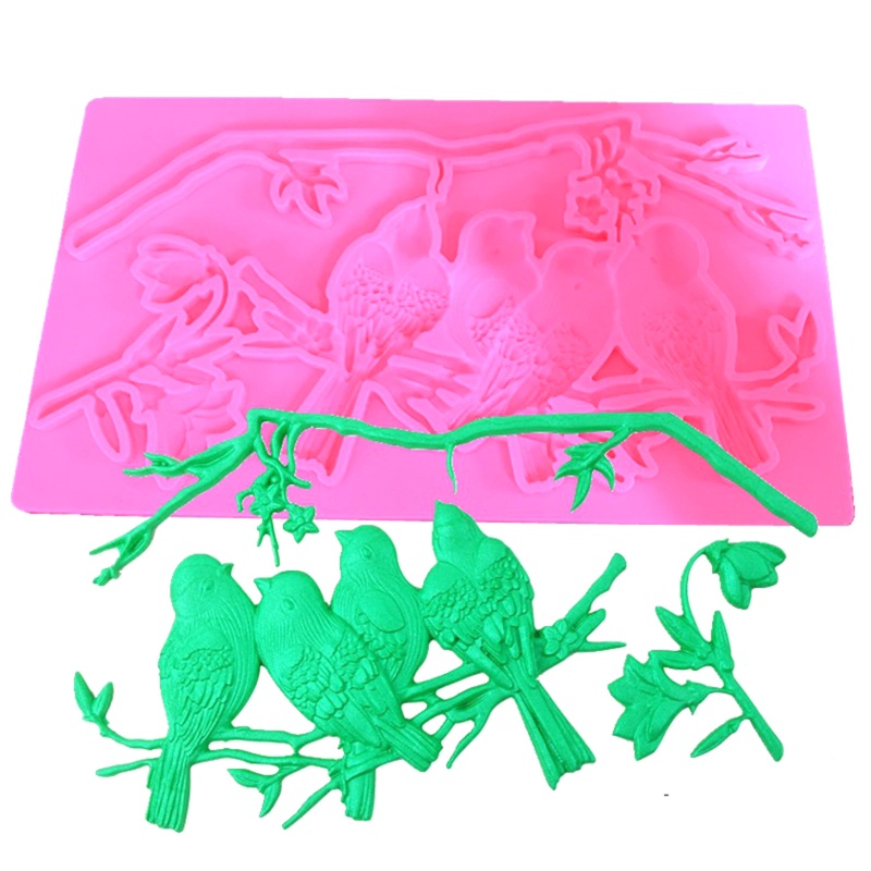 Khuôn Silicone Làm Bánh Mousse / Sô Cô La / Hoa / Chim Dành Cho Nhà Bếp