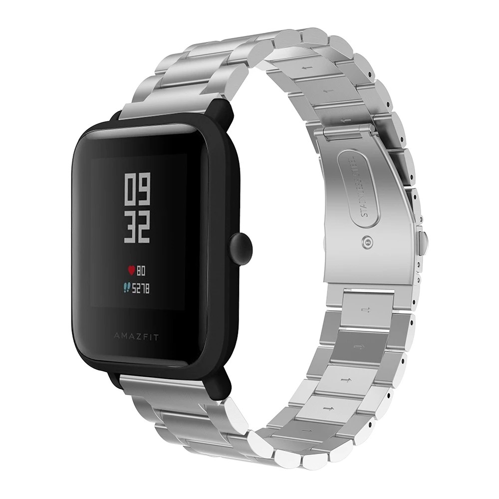 Dây Đeo Thay Thế Bằng Thép Không Gỉ 20mm Cho Đồng Hồ Thông Minh Xiaomi Huami Amazfit Bip U GTS 2 Mini