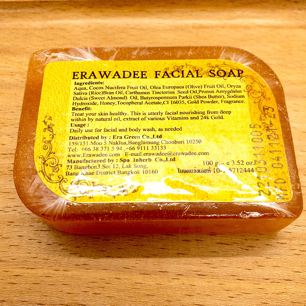 Xà Bông Rửa Mặt Hoa Nghệ Tây Thái Lan Erawadee Saffron Soap 100g