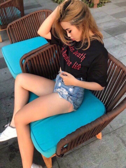 Áo phong thun croptop kiểu hót chữ hót nhất (kèm ảnh thật)( chữ đỏ)