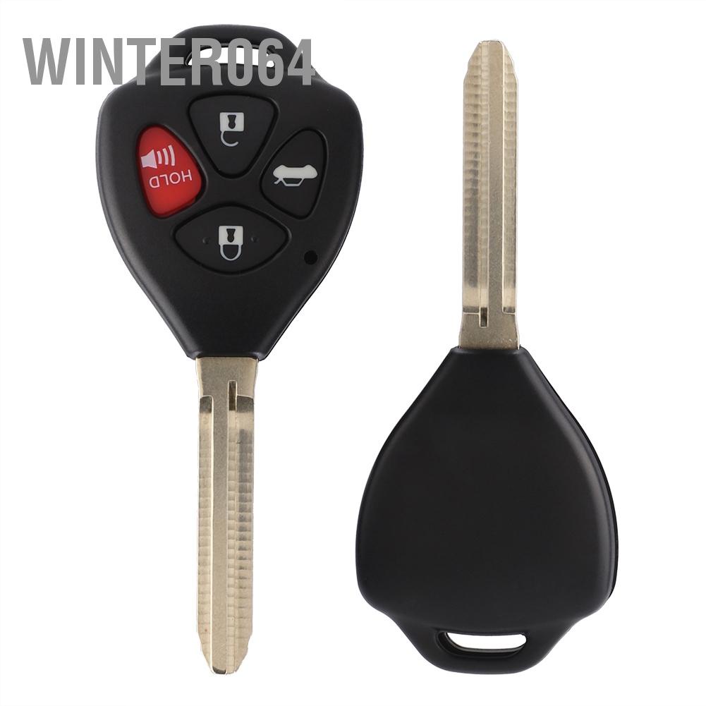 Winter064 4 Button Car Remote Key Fob Case Shell Cover Fit For Toyota 4-Runner Camry Matrix Venza