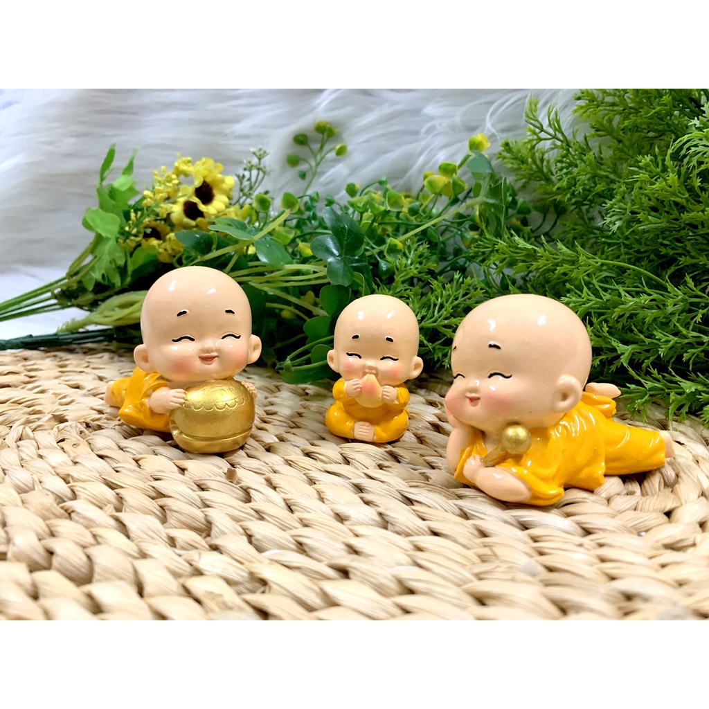 Bộ 3 tượng chú tiểu Tiên Đồng Tài Lộc Phúc Đức