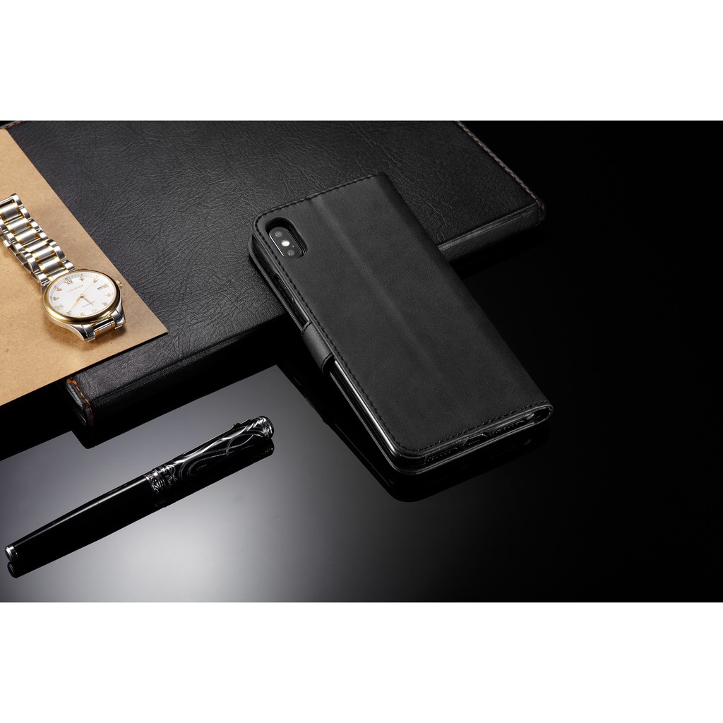 Bao da điện thoại màu trơn sang trọng cho iPhone X/XS XR XS MAX | BigBuy360 - bigbuy360.vn