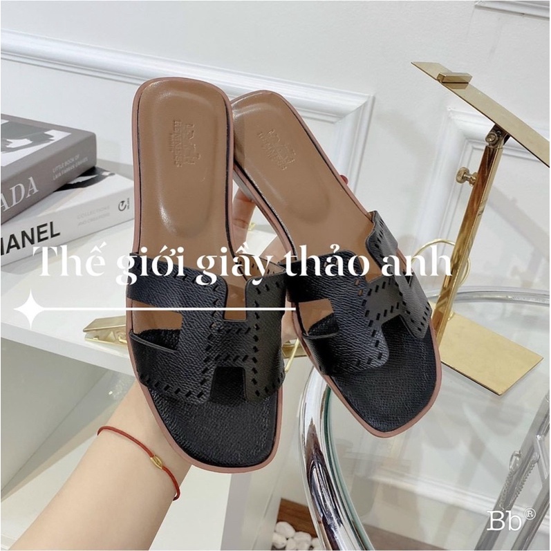 ❤dép lê nữ chữ H cực sang xịn ☘️hàng cao cấp☘️+sục lưới