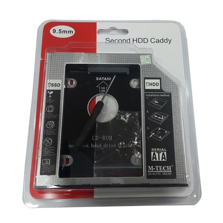 Khay Đựng Ổ Cứng Ssd Caddy- HDD Caddy 9.5 mm SATA Sang SATA DVD | BigBuy360 - bigbuy360.vn