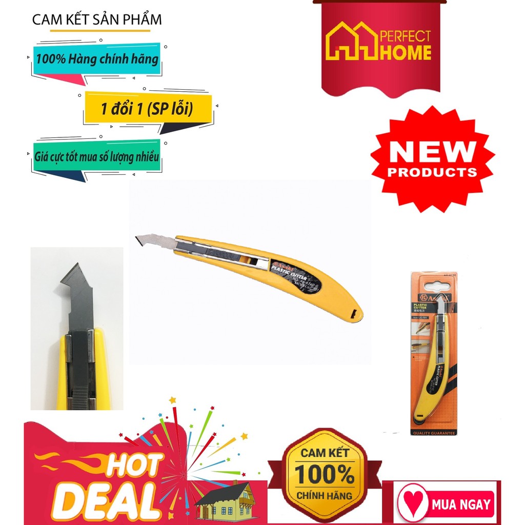 ⚡️Sale sốc⚡️ { Hàng chính_hãng}{Hàng_Chính hãng} Dao rọc nhựa mica cao cấp Asaki AK-8740 LC701