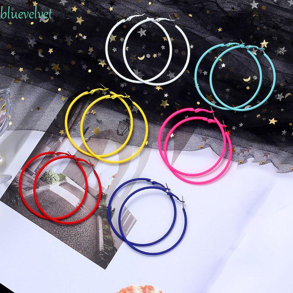 Khuyên tai hình tròn thời trang cho nữ 6cm