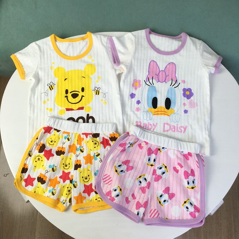 Set Áo Thun Tay Ngắn &amp; Quần Short Cho Bé Gái