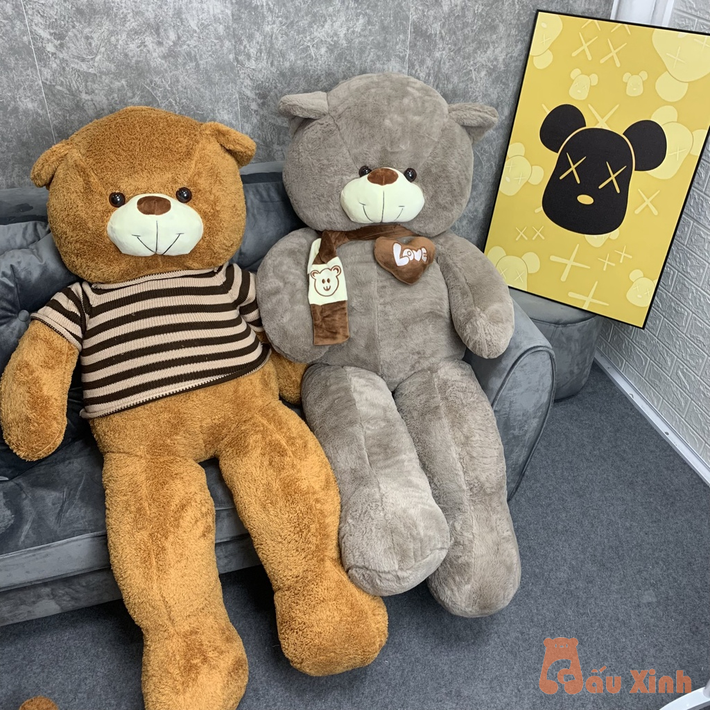 ( 1m1 - 1m3 ) Gấu Bông Lông Xù Teddy Head Tales Siêu To Khổng Lồ - Babi mama - G70