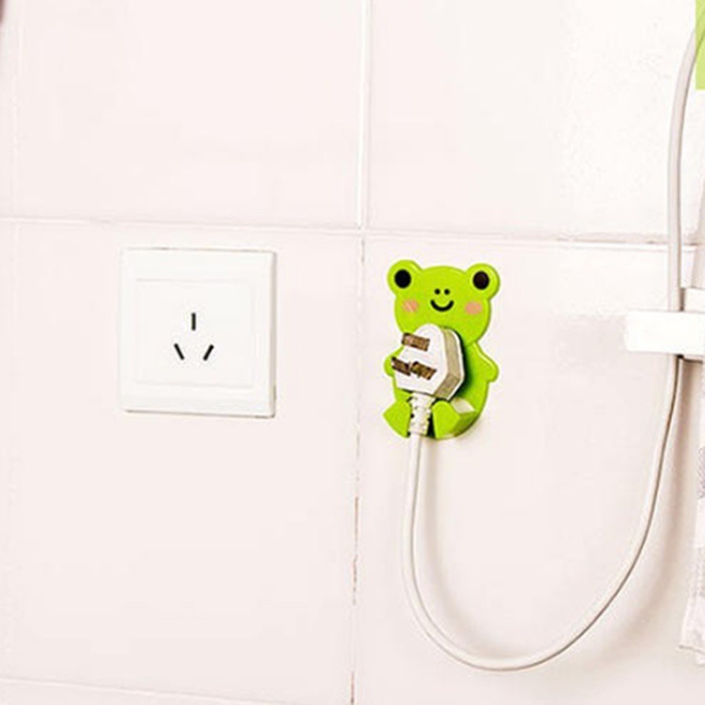 CONOPERY Bộ 2 móc treo phích cắm gắn tường thiết kế hình động vật hoạt hình dễ thương tiện dụng cho nhà bếp / phòng tắm