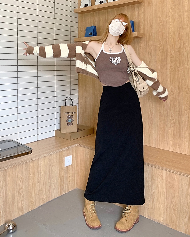 Chân Váy Chữ a Lưng Cao Xẻ Tà Thời Trang Mùa Thu Phong Cách Mới 56787
