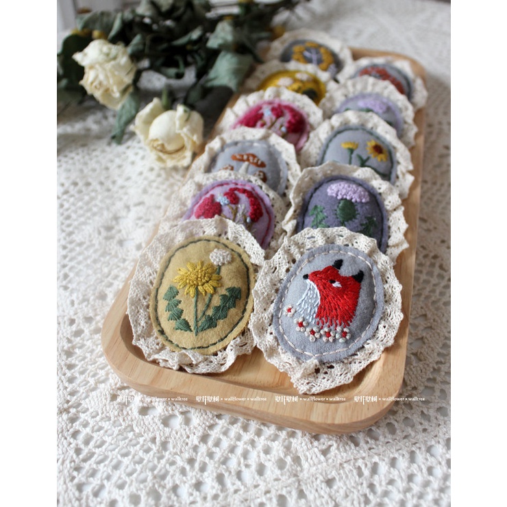 DIY TỰ LÀM GHIM CÀI ÁO PHONG CÁCH CHÂU ÂU- KIT NGUYÊN LIỆU THÊU TAY LÀM TRANG SỨC- MIE HANDMADE SHOP