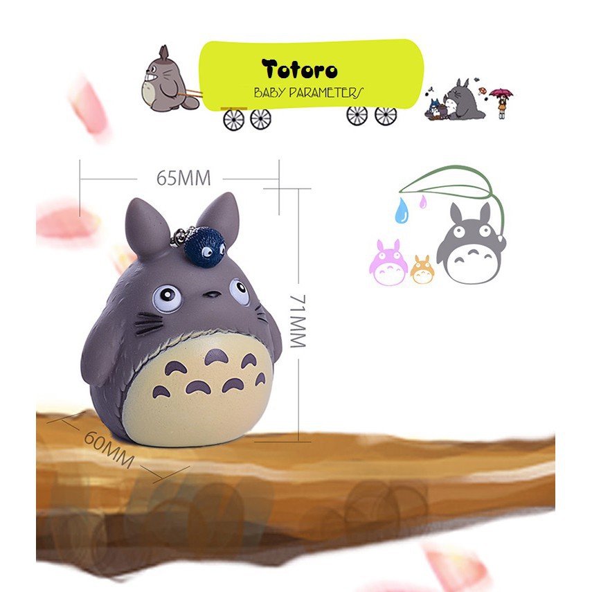 Móc khóa người hàng xóm tốt bụng Totoro bằng cao su dẻo cực dễ thương