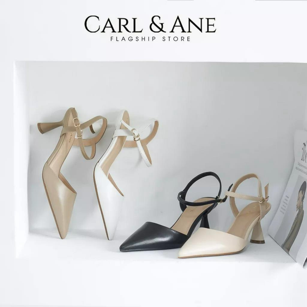 Carl & Ane - Giày cao gót nữ mũi nhọn phong cách thanh lịch cao 7cm màu kem _ CL039