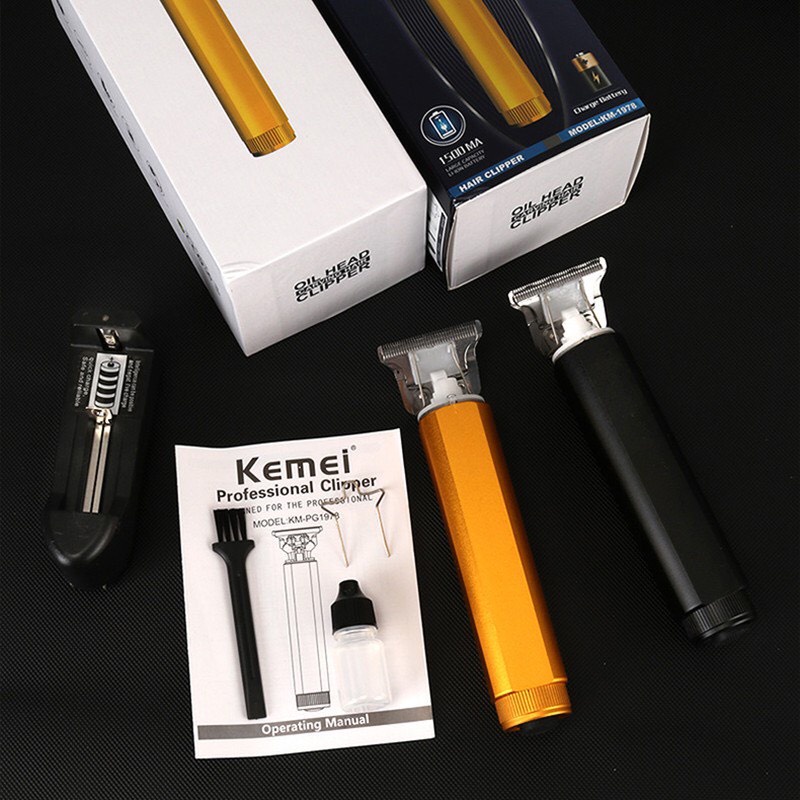 Tông đơ bấm viền cao cấp KEMEI 1978 pin 1500mAh Tông đơ cắt tóc gia đình nhỏ gọn sang trọng