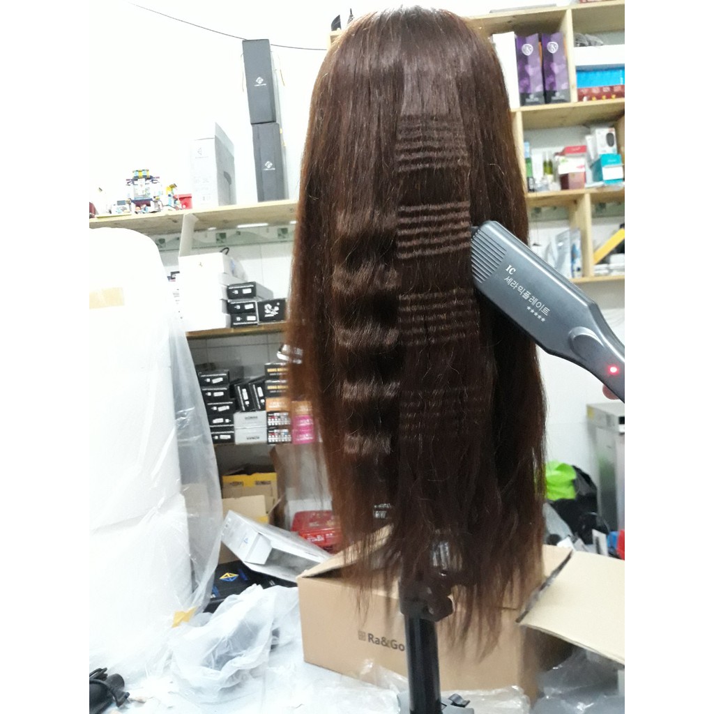 Máy bấm tóc bản lớn Hàn Quốc Tặng Kèm kẹp vịt chia tóc