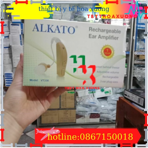 [ Hàng Chính Hãng ] Máy Trợ Thính Không Dây Pin Sạc Alkato VT336