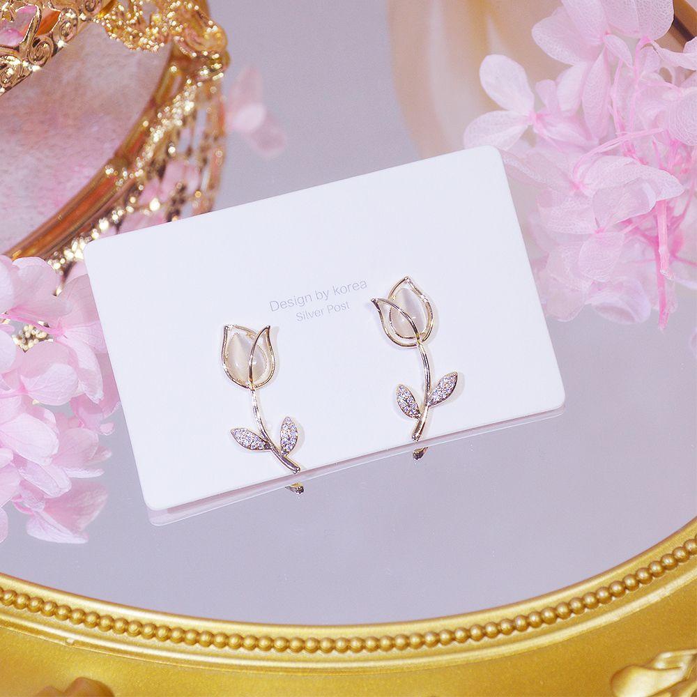 Khuyên Tai Hình Hoa Tulip Thanh Lịch Cho Học Sinh Nữ