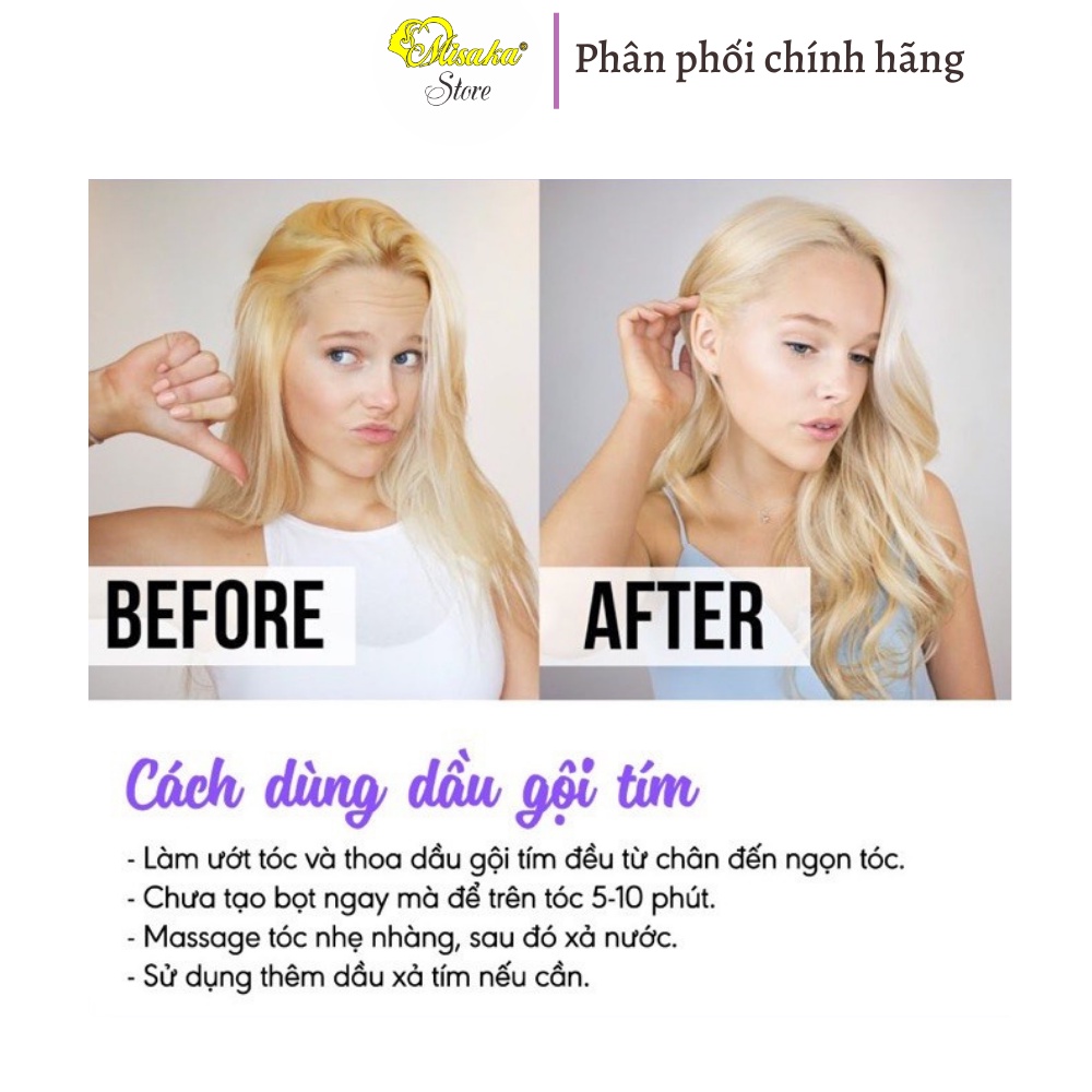 Dầu gội tím khử vàng Op7ymun Chính Hãng 500ml 125ml , giúp khử ánh vàng trên tóc tẩy , giữ màu tóc nhuộm không ngã vàng.