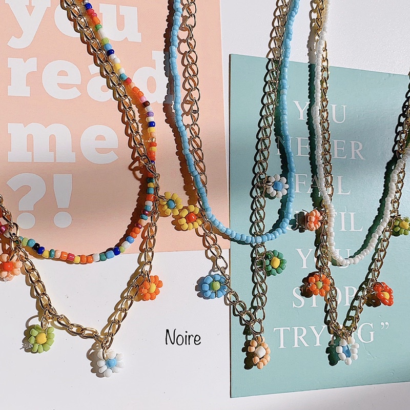 Dây Hạt Màu Kết Hợp Hoa & Tim Y2K (ảnh shop chụp)