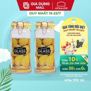 Bộ 2 Hũ Đựng Thực Phẩm Bằng Thủy Tinh Lock&Lock Sodalime LLG518S01 (2L) LLG517S01 (1.4L) - Hàng Chính Hãng