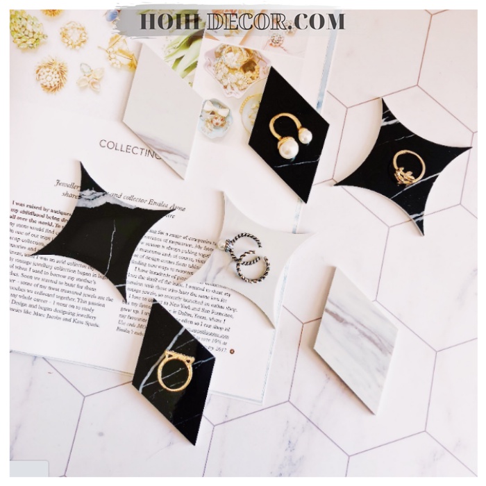 Khối Nhựa PVC Vân Đá Cẩm Thạch Chụp Ảnh Trang Sức, Mỹ Phẩm, Nail, Phụ Kiện - Shop Hohi Decor